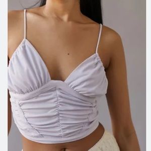 Urban Outfitters Lavender Angelina Ruched Corset Cami